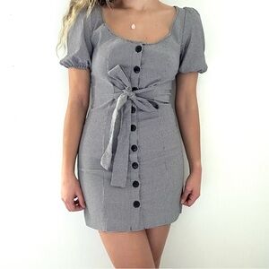 Urban Outfitters Gingham Button Up Mini Dress